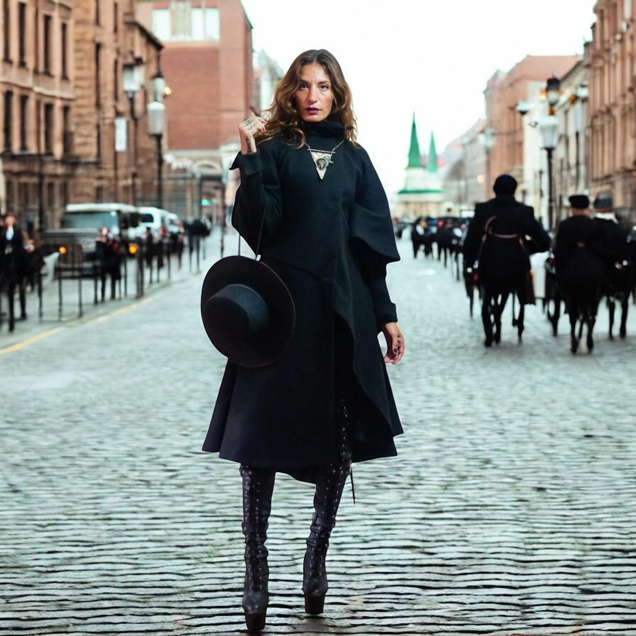 Black Dove Coat   /   Abrigo Paloma Negra