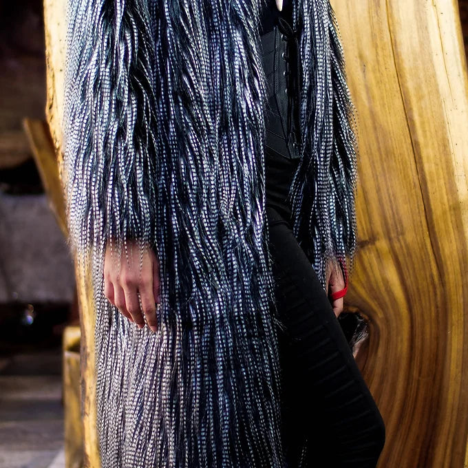 LUDOVIKA faux feathered coat / Abrigo LUDOVIKA