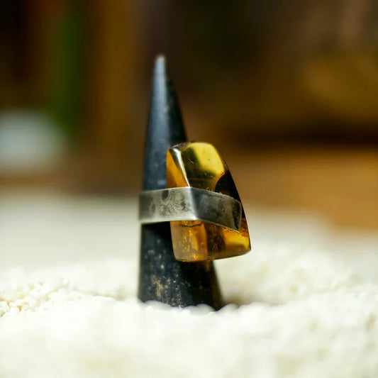CLEAR AMBAR  ring    /    Anillo Ambar claro
