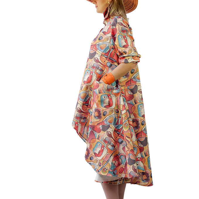 FLOR CORTA dress coat Vestido FLOR corto