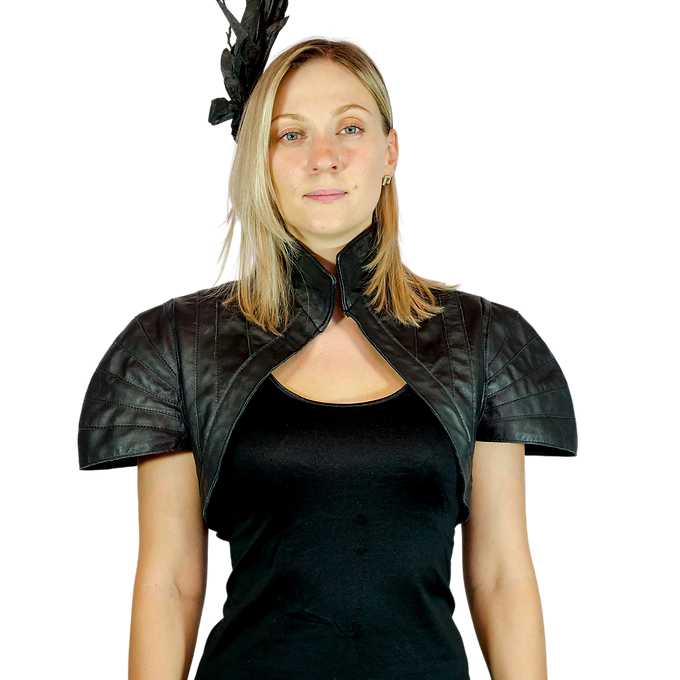 FUTURIST leather crop top / Chaleco corto FUTURISTA