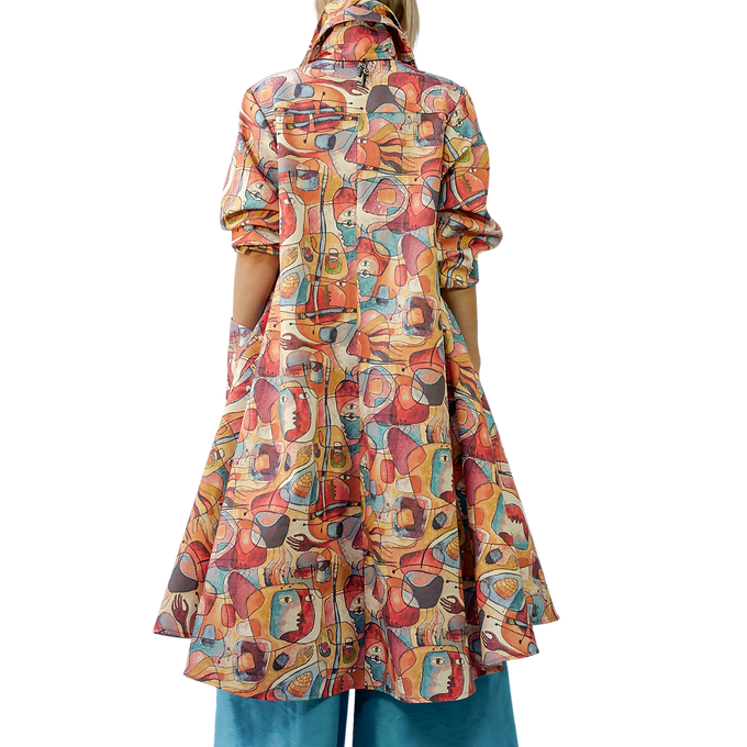 FLOR CORTA dress coat Vestido FLOR corto