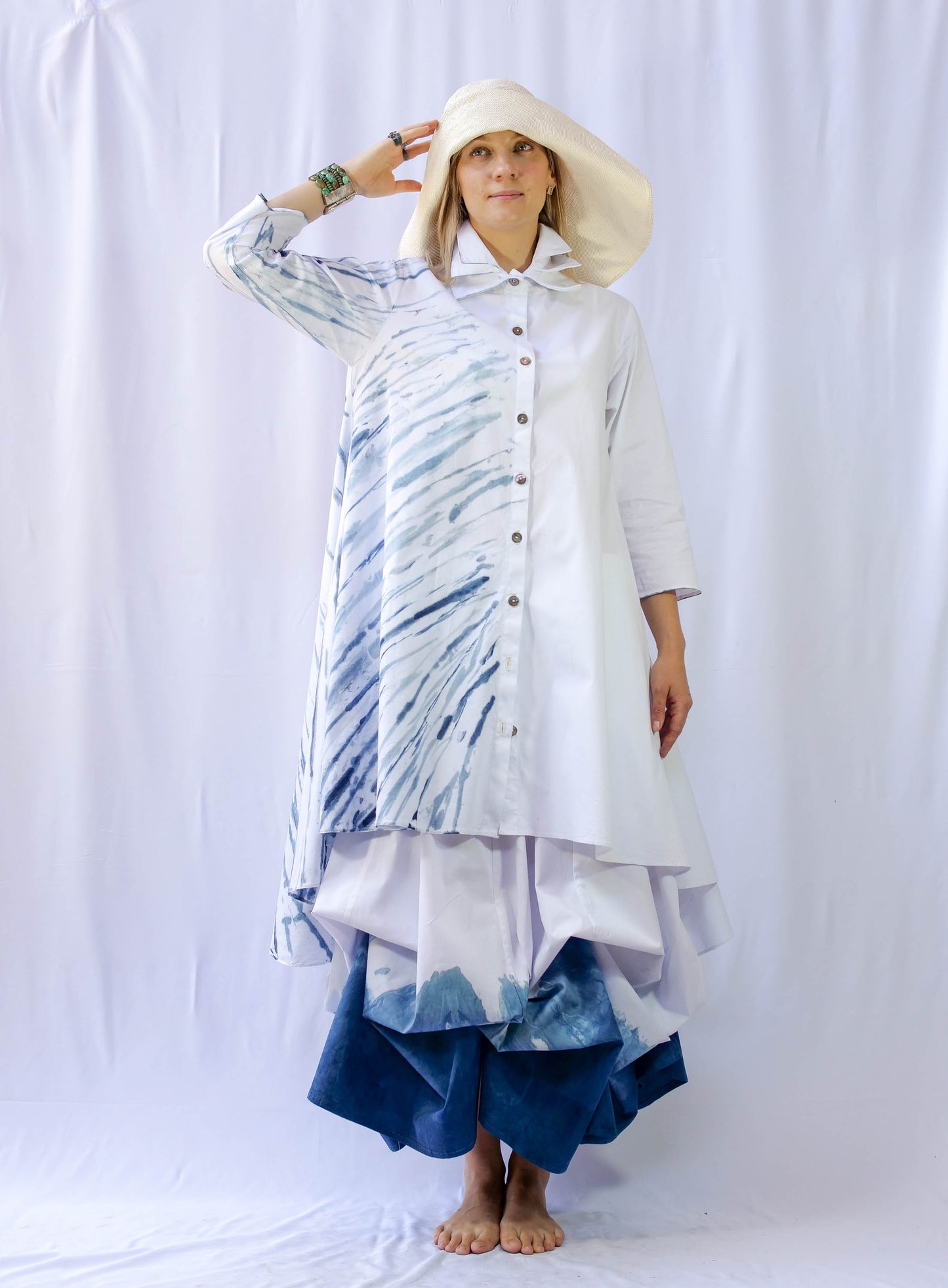 Vestido Geométrico  / falda Ataúd