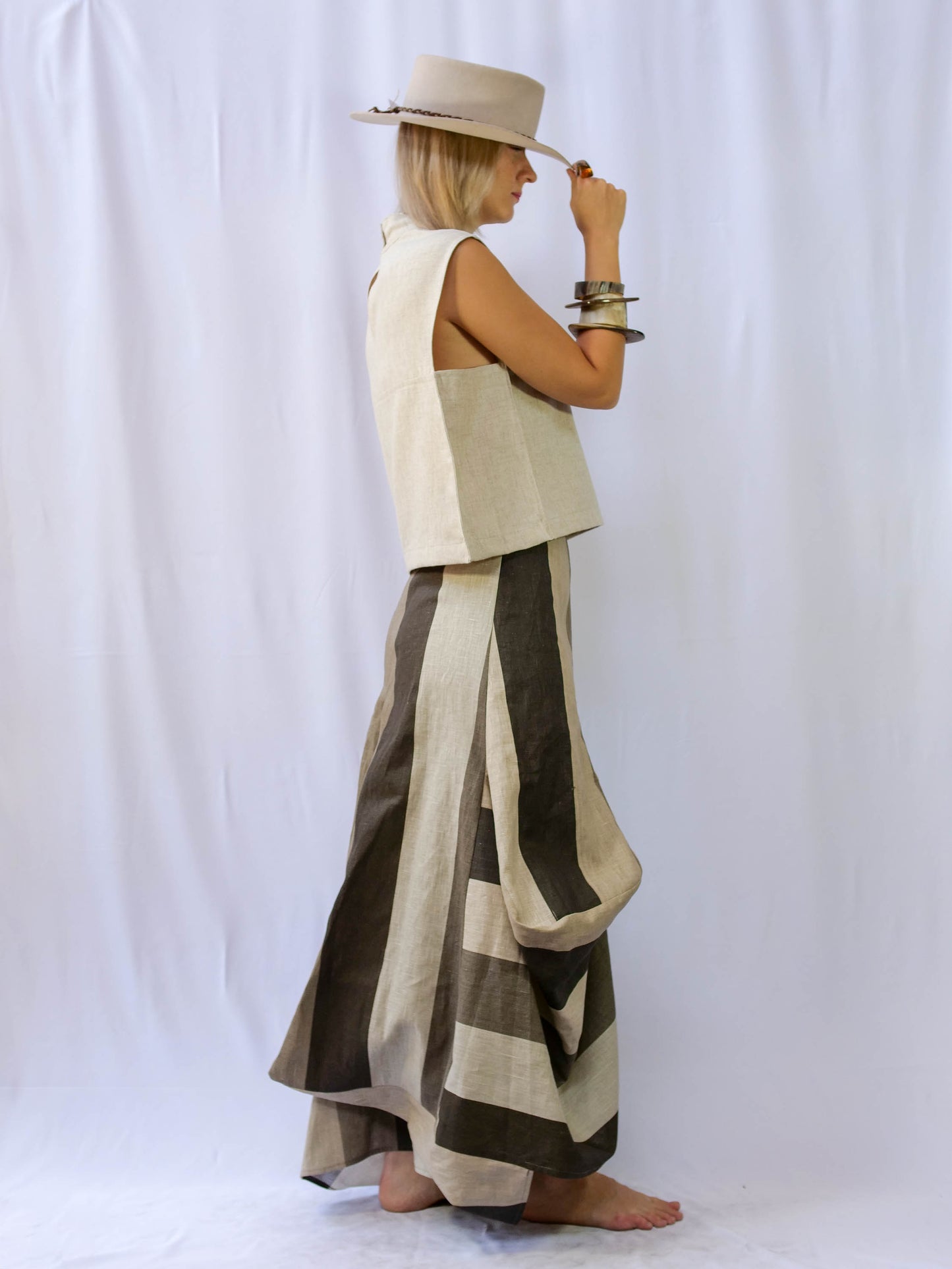 Falda Bolsona / blusa Cuadrito