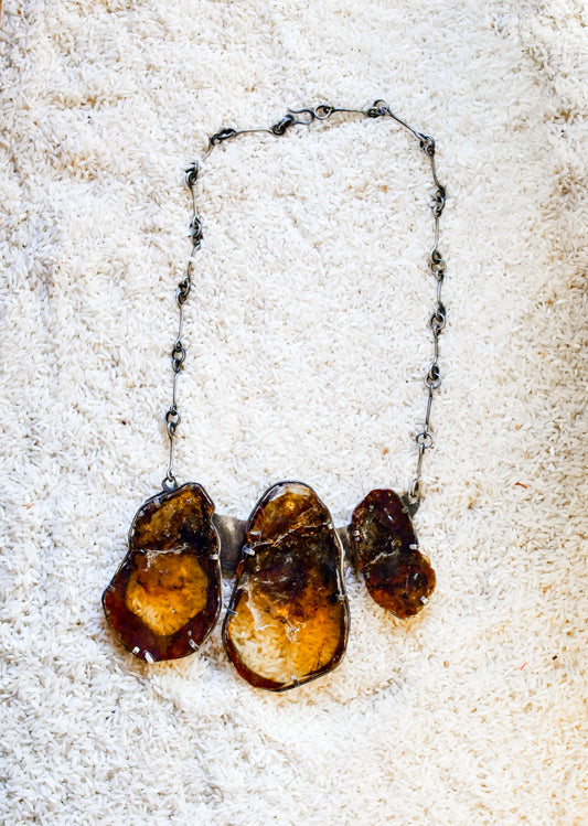 AMBER TRIPLE necklace     /    Collar TRIPLE AMBAR