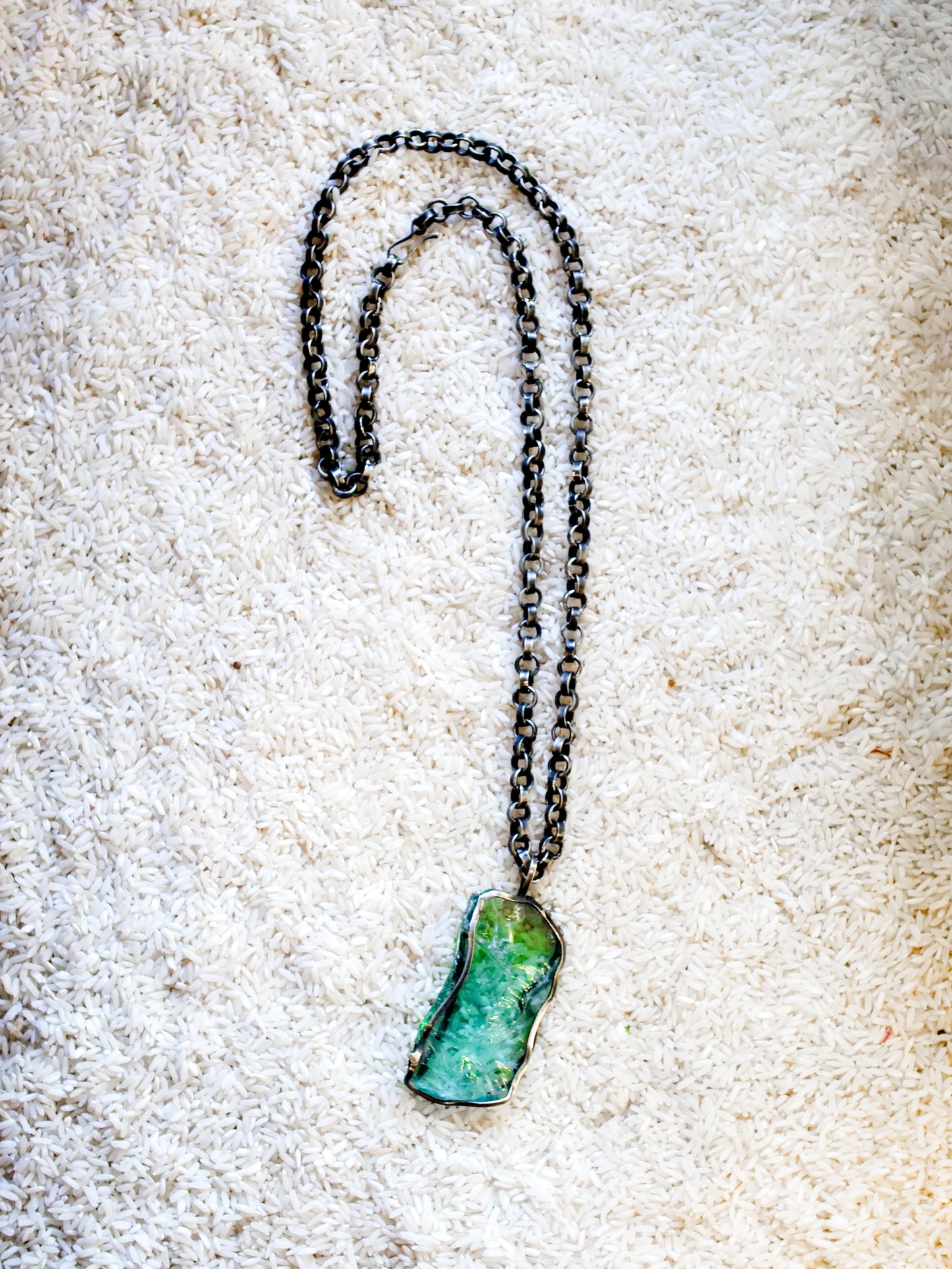 GREEN CRYSTAL Necklace     /  Collar CRISTAL VERDE