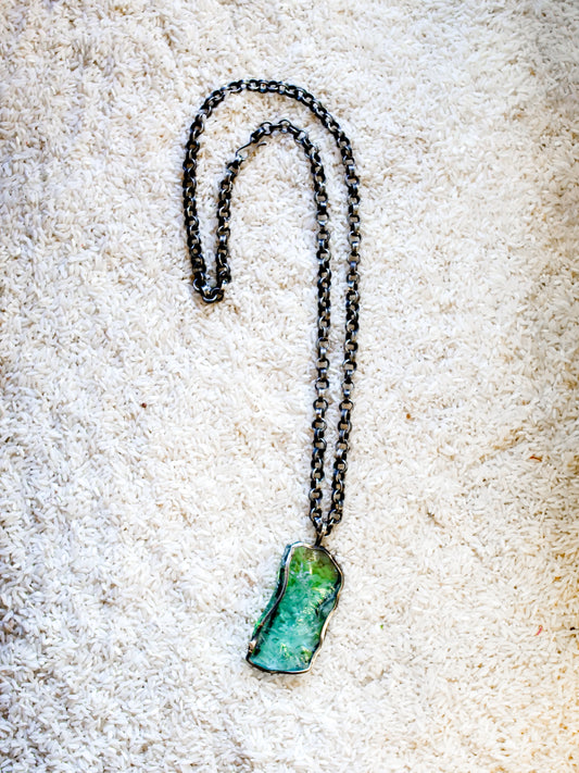 GREEN CRYSTAL Necklace     /  Collar CRISTAL VERDE