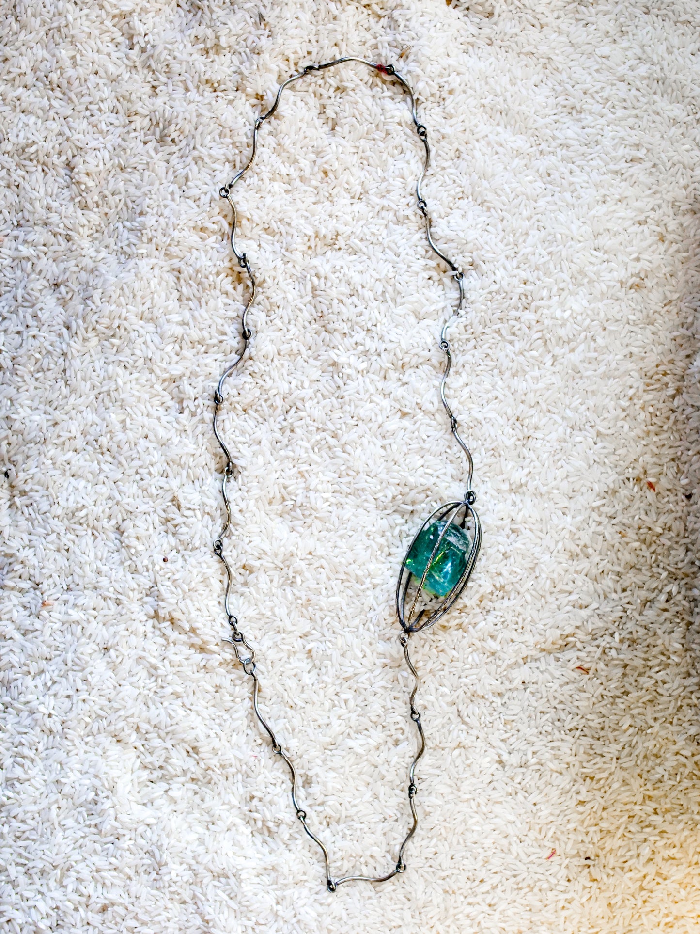 GREEN CRYSTAL necklace   /    Collar CRISTAL VERDE
