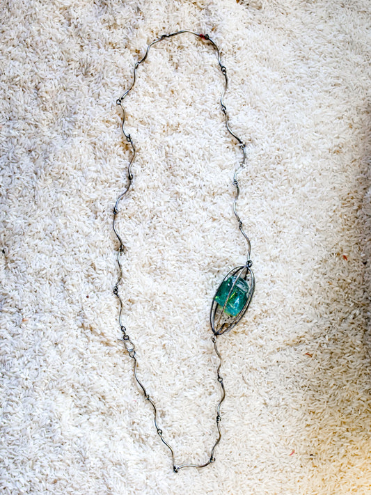 GREEN CRYSTAL necklace   /    Collar CRISTAL VERDE