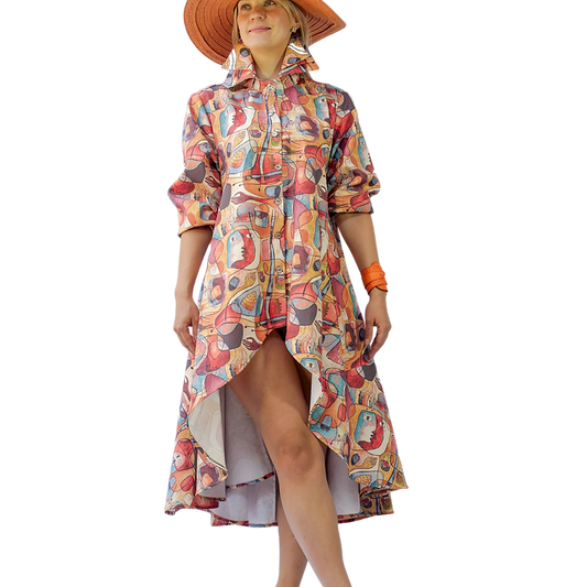 FLOR CORTA dress coat    Vestido FLOR corto