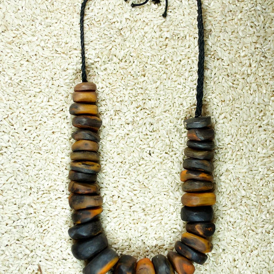 BLACK AMBER  necklace     /     AMBAR NEGRO collar