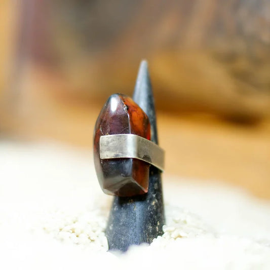 RED AMBER  ring   /   AMBAR ROJO anillo