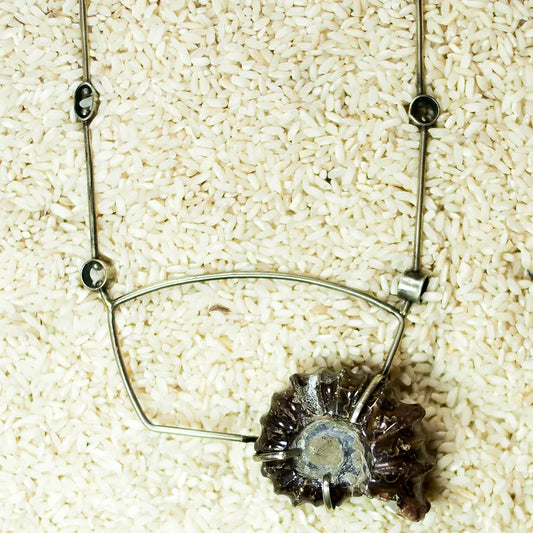 AMONITE necklace    /     COLLAR CON CONCHA FOSOLIZADA